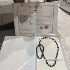 最大17㎜ ヴィクトリアンジェット ネックレス 高島屋 ジェット バラ彫
