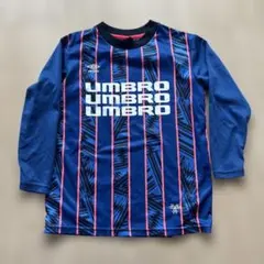 UMBRO ネイビー ストライプ 長袖ウェア
