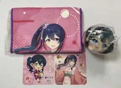 小野町春香 にじさんじ極楽湯コラボ タオル、もちころりん、コースター