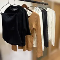 ユニクロ　マメクロゴウチ　3Dリブセーター　シアークルーネック　ビスチェ　セット