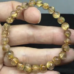 199 ゴールド タイチン ルチル クォーツ z6253 パワーストーン　勝負運