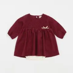 petit main シャーリングワンピロンパース