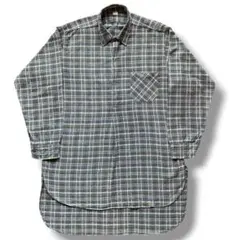 60s EURO VINTAGE Grandpa Shirt ネルシャツ