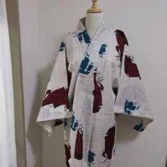 撫松庵 雲と鳥柄 浴衣 単品 - メルカリ
