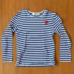 プ*ン様 PLAY COMME des GARCONS ボーダーロンT ネイビー