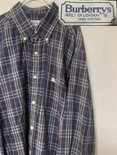 90s BURBERRYS イングランド製 ノバチェックBD シャツ