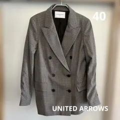 【最終値下げ】UNITED ARROWS チェック柄 テーラードジャケット 40