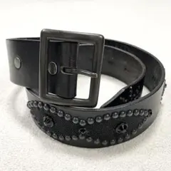 HTC ピーナッツオーバーレイベルト スティングレイ ブラックレザー茶芯 32