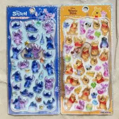 【正規品】プチドロップステッカー　プチドロ　ディズニー　スティッチ　プーさん