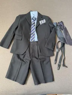 【9点セット】Yin&Yang フォーマルスーツ 120cm 黒 ネクタイ付