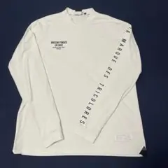 ルコックスポルティフ ホワイト 長袖モックネックシャツ