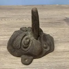 3F アンティーク 天狗 面 壁掛け 鉄製 南部鉄器 オブジェ 縁起物 魔除け