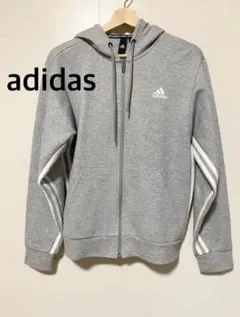 おseい 様専用です。adidas アディダス　グレー パーカー　ジップアップ