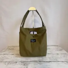 ハンドル2waybag カーキ　ハンドメイド