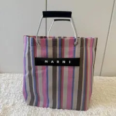 MARNI マルニ ジャガード トートバッグ ピンク グリーン FE1016 - メルカリ
