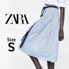 ZARA ザラ ストライプ ミディスカート S
