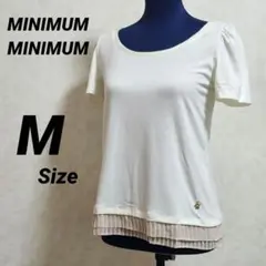 MINIMUM 半袖カットソー M アイボリー 裾プリーツ 未使用品のサムネイル