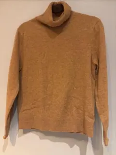 UNIQLO ブラウン カシミヤ 100% タートルネックニット 長袖