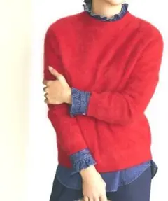 ナナさま専用　カシミヤセーター　ミンクタッチ レッド　THE CLASSE L ナナさま専用 カシミヤセーター ミンクタッチ レッド THE CLASSE L