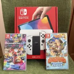 Switch 有機ELモデル　+ソフト2種　【保護フィルム付】