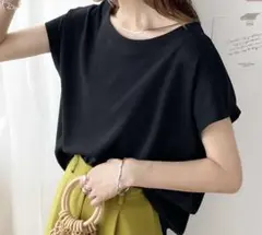 classicalelf クラシカルエルフ　黒 半袖 Tシャツ 裾ラウンドカット