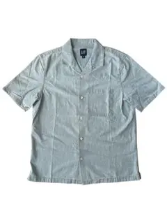 GAP エッセンシャル シャンブレー オープンカラーシャツ M