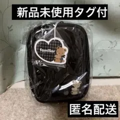 familiar ファミリア ポーチ ブラック 新品未使用　推し活　黒のサムネイル