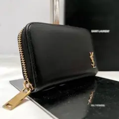 ◇極美品◇サンローラン　コインパース　シャイニーカーフ　カサンドラ金具　ゴールドのサムネイル