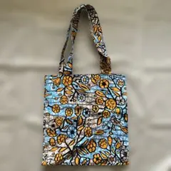 ハンドバッグ 花柄 アフリカン　トートバッグ　ハンドメイド　大きめサイズ