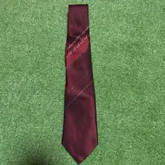Partner ネクタイ レッド系 ストライプ　メンズ