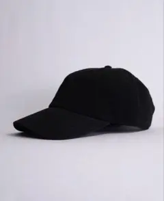 シンプル 無地 ベースボールキャップ ブラックのサムネイル