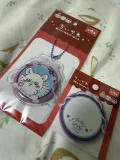 ちいかわ　モモンガ　缶バッジとカバーセットとふせん