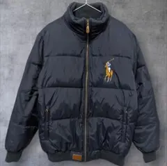 希少✨️ラルフローレン ダウンジャケット　XXLサイズ ネイビー　ビッグポニー