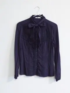 axes femme　スタンドカラー長袖ブラウス　難あり