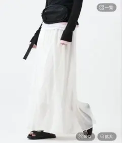 JEANASIS 白のフレアスカートのサムネイル