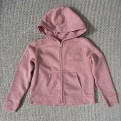 ラルフローレン 裏起毛ジップアップパーカー ピンクM(8-10)