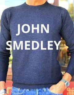 ジョンスメドレーサーマルニットネイビー美品ボーイズマーケット