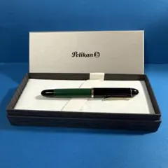 Pelikan万年筆 グリーン×ブラック ピストン吸入式 純正箱付 美品ペン先