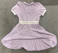 メゾピアノ　ラベンダー 襟ワンピース 半袖　140