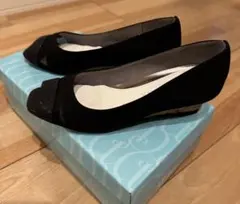 ダイアナ　オープントゥパンプス 22cm ブラックのサムネイル
