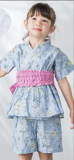 SLAP SLIP スラップスリップ　花柄　甚平90cm セットアップ