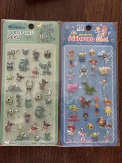 ディズニー　ピクサー ぷくぷくシール 2種セット