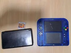 2DS 欧州版 クリアブルー、3DS 北米版 クリアブラック、北米版ポケモンサン