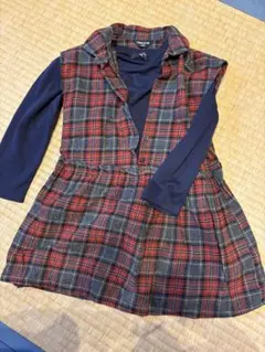 チェック柄ノースリーブワンピース