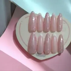 桜ヒラヒラピンクネイル