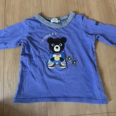 DOUBLE.B クマ刺繍 長袖カットソー 90cm