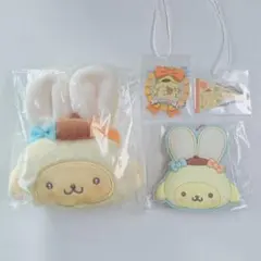 ♡ポムポムプリン ふっくらおみみのうさぎの会 ポーチチャーム ミラーラバー♡