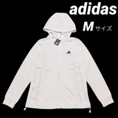 【新品】アディダス　フルジップ フーディー　レディース M　白　ゴルフ