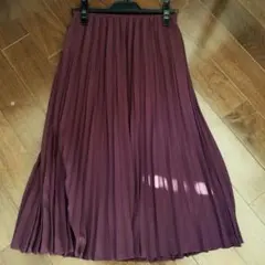 UNIQLO クレーププリーツスカート M ボルドー