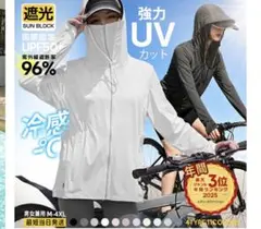 UVパーカー UV UPF50+ UVカット　ブルー